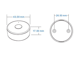 Telecomando Mini Dimmer Portatile O Fisso RF 2.4GHz Rotondo Mono Canale Magnetico Compatibile Con Alimentatore Skydance