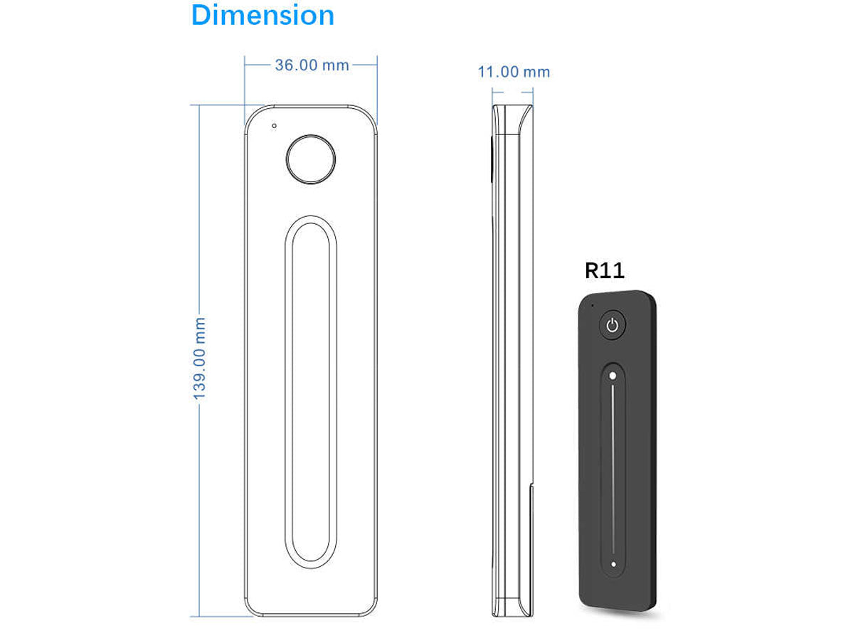 Telecomando RF 2.4GHz Mono Canale Dimmer Ultra Slim Magnetico Compatibile Con Alimentatore Skydance