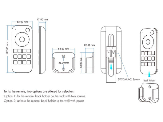 Telecomando RF 2.4GHz Radiocomando Dimmer Con Disco Touch Per 1 Zona Magnetico Compatibile Con Alimentatore Skydance