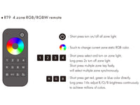 Telecomando RF 2.4GHz Radiocomando RGB Con Disco Touch Per 4 Zone Magnetico Compatibile Con Alimentatore Skydance