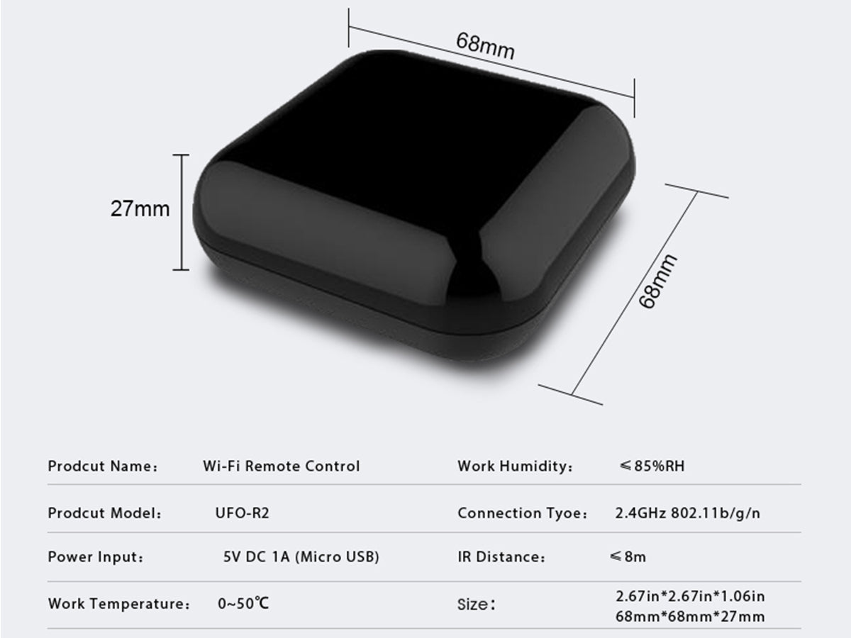 Telecomando WiFi Universale Smart Remote Controller IR RF 433MHz 315MHz Compatibile Con Alexa e Google Home