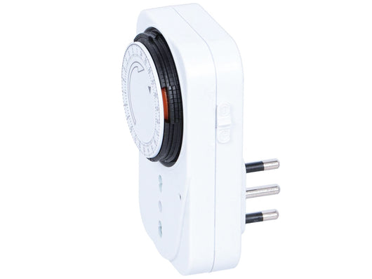 Temporizzatore Meccanico Timer Regolabile 24 Ore Con Spina 16A Presa Bipasso 10/16A Max 3680W