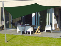 Tenda a Vela Quadrato Colore Verde 5X5m Parasole Per Giardino Terrazza