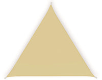 Tenda a vela parasole, ombreggiante, in poliestere impermeabile 5x5x5mt beige Fredi