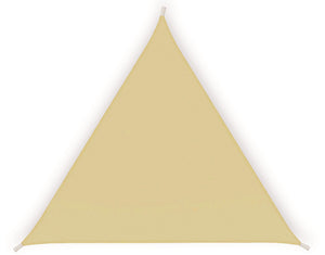 Tenda a vela parasole, ombreggiante, in poliestere impermeabile 5x5x5mt beige Fredi