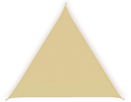 Tenda a vela parasole, ombreggiante, in poliestere impermeabile 5x5x5mt beige Fredi