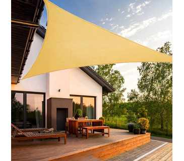 Tenda a vela, telo ombreggiante gazebo, piscina, giardino triangolare 6,2x6,2x6,2 mt