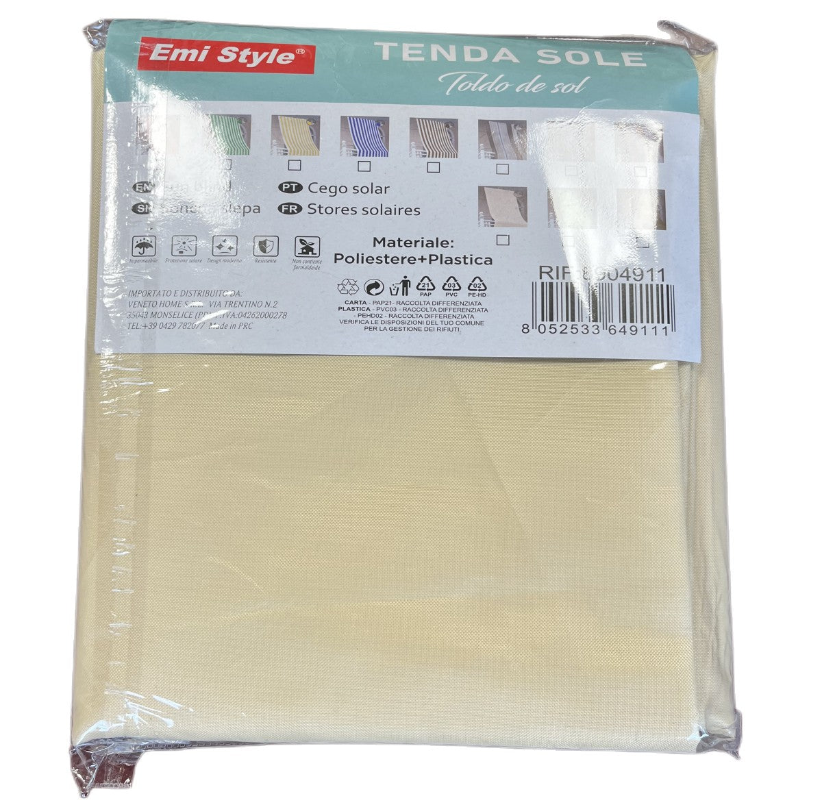 Tenda da Sole per Balcone Misura 145X290cm Colore Beige