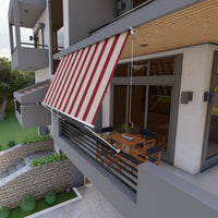 Tenda da sole a caduta con bracci per balcone terrazzo finestra 300cm Beige Bordeaux Golisa