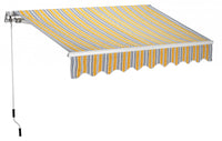 Tenda da sole a parete L.250xH.200cm, in poliestere 280 gr/mÂ² riga giallo Fredi