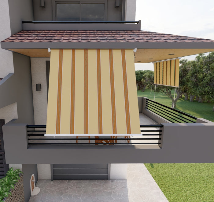 Tenda da sole per balcone con bracci, impermeabile 200cm giallo arancio Golisa