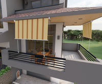 Tenda da sole per balcone con bracci, impermeabile 200cm giallo arancio Golisa