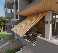 Tenda da sole per balcone con bracci, impermeabile 250cm giallo arancio Golisa