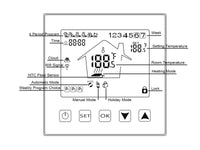 Termostato Wi-Fi Con Touch Nero 220V Compatibile Con Alexa Google Home Per Caldaia A Gas Murale Da Parete Riscaldamento Termosifone Ad Acqua