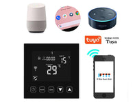 Termostato Wi-Fi Con Touch Nero 220V Compatibile Con Alexa Google Home Per Caldaia A Gas Murale Da Parete Riscaldamento Termosifone Ad Acqua