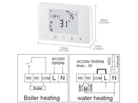 Termostato WiFi Nero Per Caldaia A Gas Murale Da Parete Scatola 503 Riscaldamento Termosifone Ad Acqua WiFi Compatibile Con Amazon Alexa Echo 3A 220V