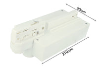 Testa Alimentazione Con Box Led Driver Colore Bianco Per Faro Led Binario Trifase per CB40103