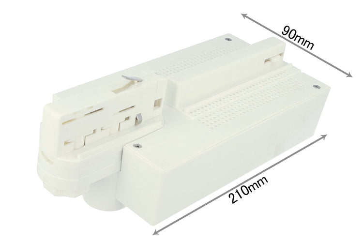 Testa Alimentazione Con Box Led Driver Colore Bianco Per Faro Led Binario Trifase per CB40103