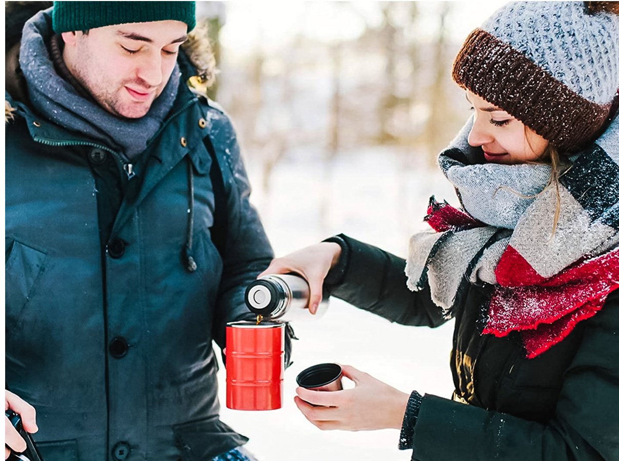 Thermos Bottiglia Borraccia Termica 350ml In Acciaio Inox Per Bevande Calde e Fredde