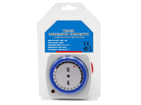 Timer Presa Elettrica Regolabile 24 Ore Con Spina 16A Presa Bipasso 10/16A Max 3500W Dimensione Compatto