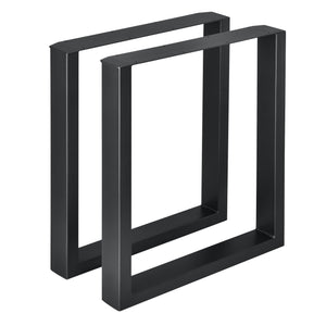 Set di 2 Gambe Rettangolari 'Makers' in Acciaio per Mobili Fai da Te (LxA) 60 x 72 cm - Nero [en.casa]