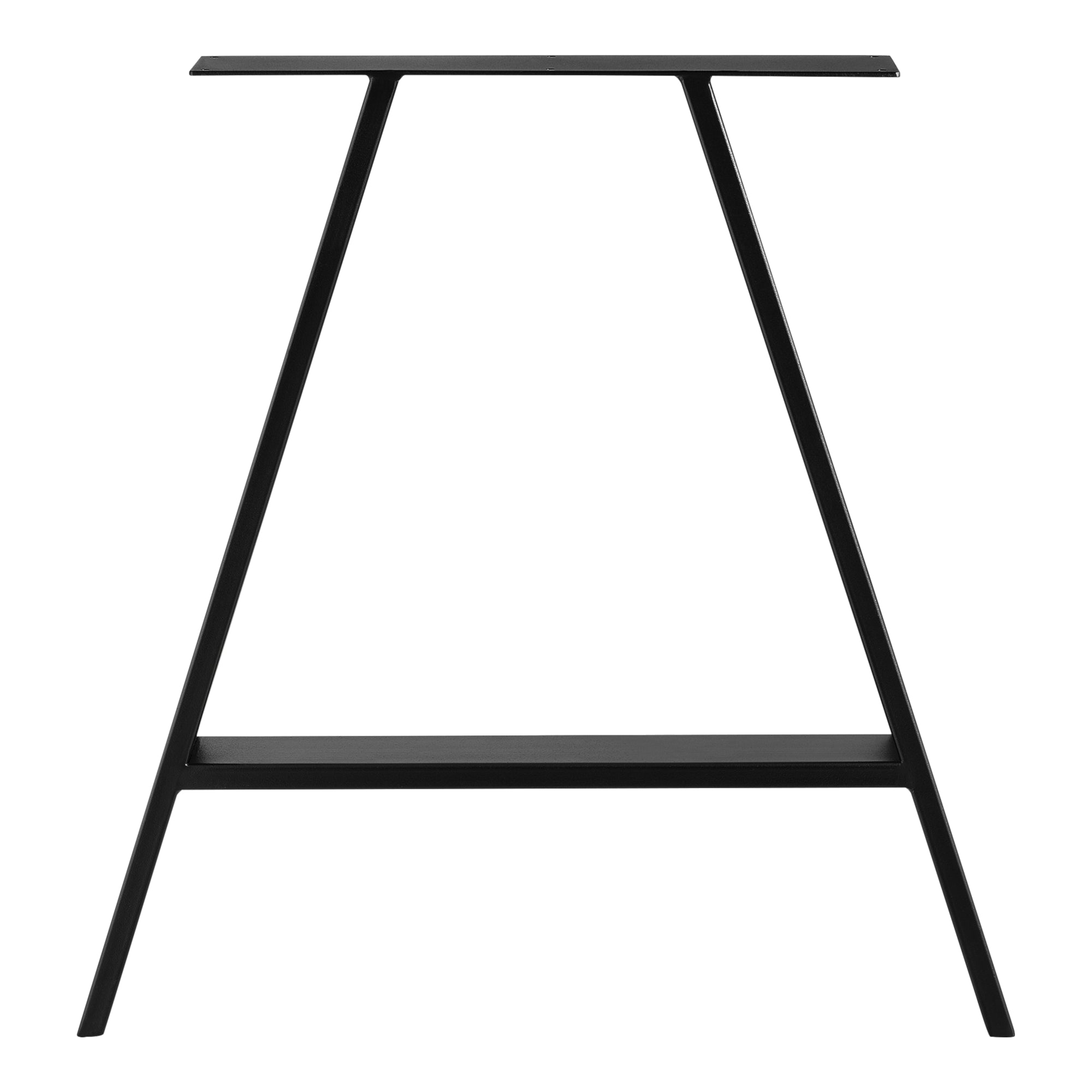 Set di 2 Gambe in Acciaio per Mobili Fai da Te - Altezza 72 cm - Linea A incl. Feltrini - Nero [en.casa]