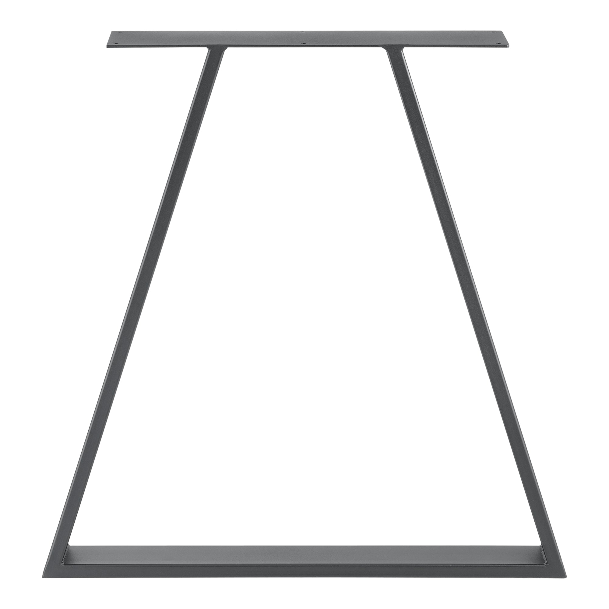 Set di 2 Gambe in Acciaio per Mobili Fai da Te - Altezza 72 cm - Trapezoidale incl. Feltrini - Grigio [en.casa]