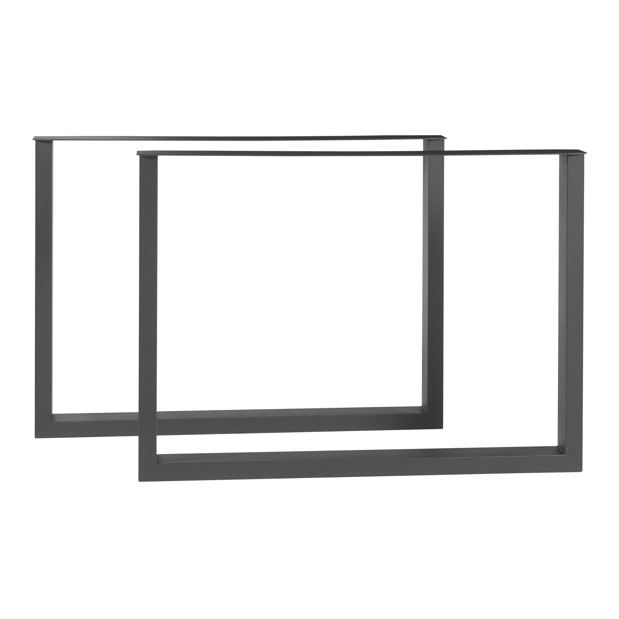 Set di 2 Gambe Rettangolari Makers per Mobili Fai da Te 72 x 100 cm Acciaio Nero [en.casa]