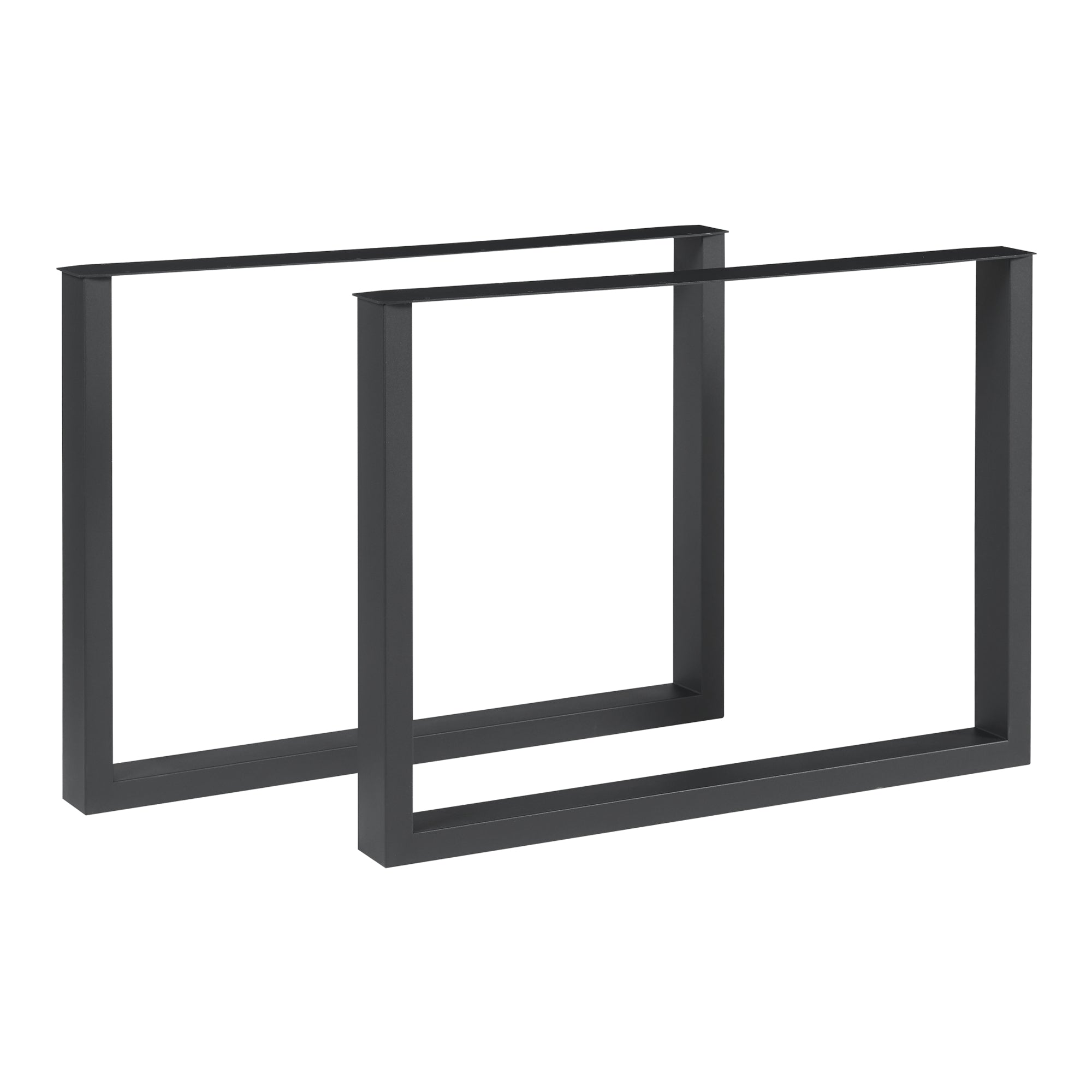 Set di 2 Gambe Rettangolari Makers per Mobili Fai da Te 72 x 100 cm Acciaio Nero [en.casa]