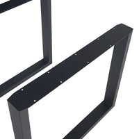 Set di 2 Gambe Rettangolari Makers per Mobili Fai da Te 72 x 80 cm Acciaio Nero [en.casa]