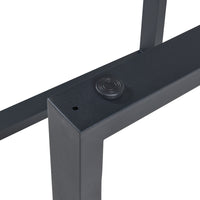 Set di 2 Gambe Rettangolari Makers per Mobili Fai da Te 72 x 80 cm Acciaio Nero [en.casa]