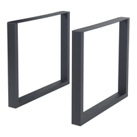 Set di 2 Gambe Rettangolari Makers per Mobili Fai da Te 72 x 70 cm Acciaio Nero [en.casa]