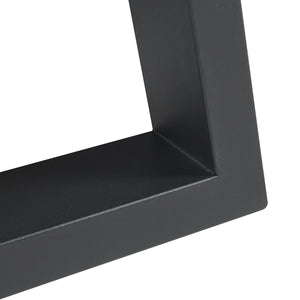 Set di 2 Gambe Trapezoidali Greiling per Mobili Fai da Te - Altezza 40 cm - Acciaio Nero [en.casa]