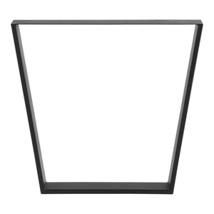 Set di 2 Gambe in Acciaio per Tavolo/Scrivania Fai da Te - (LxA) 55-75 x 72 cm 2 Gambe di Forma Trapezoidale - Nero