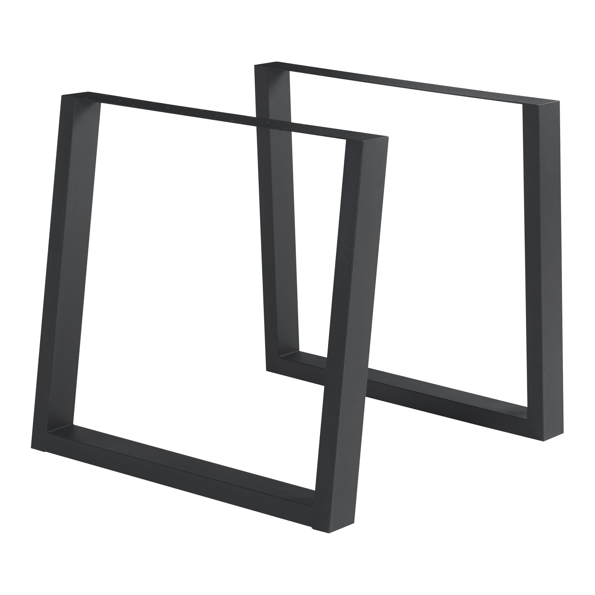 Set Là¼lsfeld di 2 Gambe Quadrate per Mobili 'Fai da Te' in Acciaio (AxL) 72 x 75 cm - Nero [en.casa]