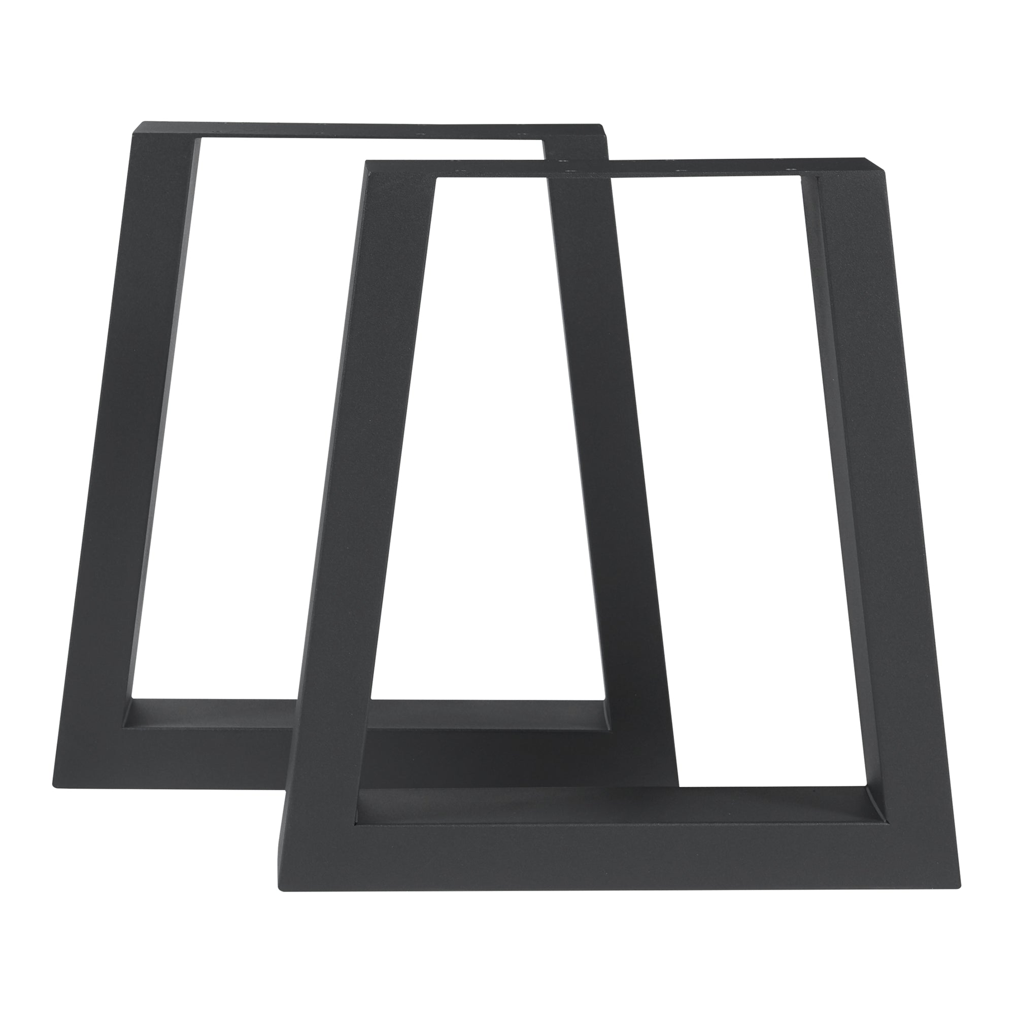 Set di 2 Gambe Trapezoidali Marstal per Mobili 'Fai da Te' - Altezza 42 cm - Acciaio Nero [en.casa]