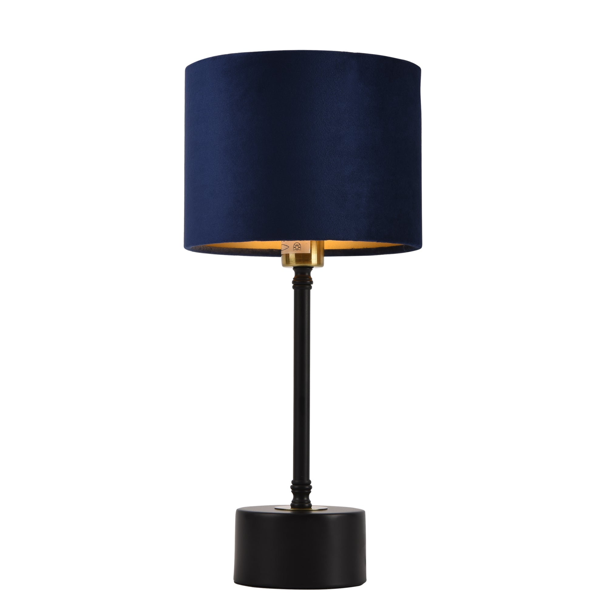 [lux.pro] Lampada da Tavolo Deventer Lampada da Scrivania 39 cm x à¸18 cm Design Metallo Flanella Nero Blu