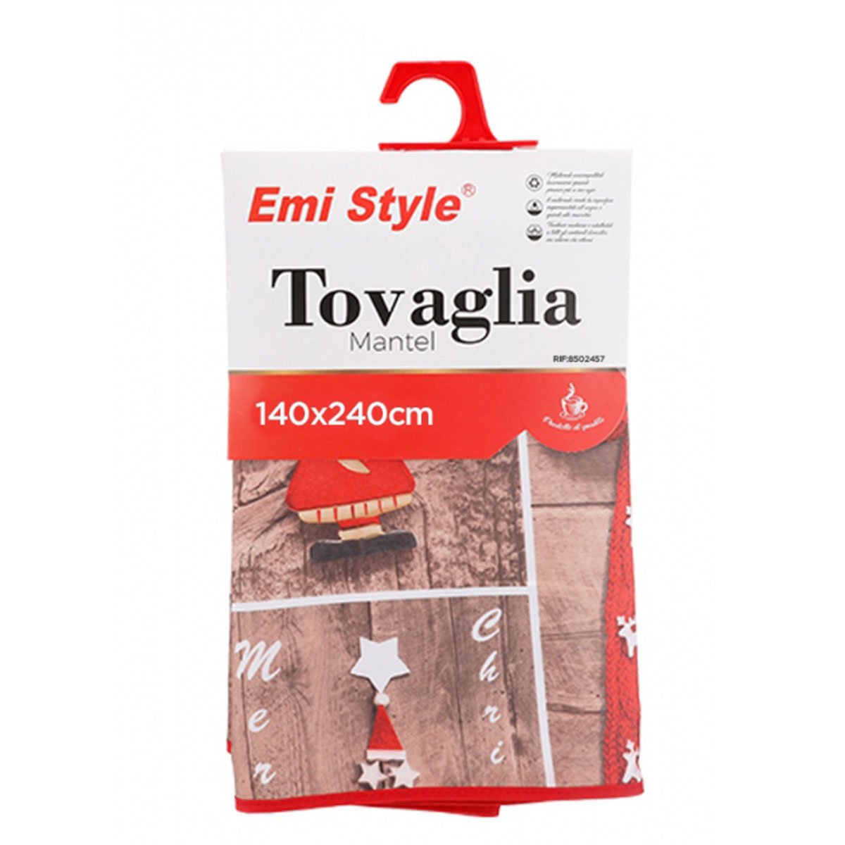 Tovaglia HULE Impermeabile Tema Natale Rettangolare 140X240cm