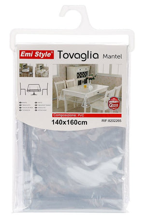 Tovaglia PVC Impermeabile Trasparente Rettangolare 140x160cm