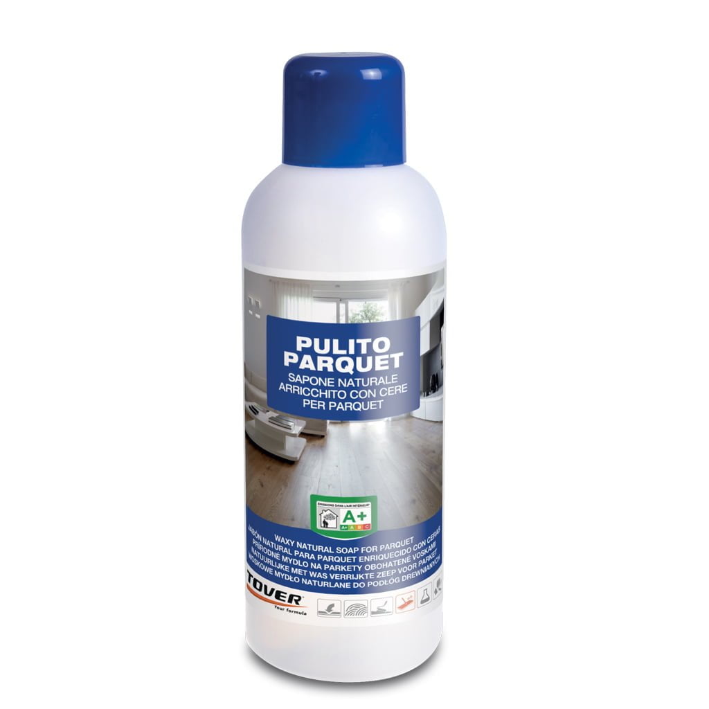 PULITO PARQUET LT.1 sapone naturale per parquet arricchito con cere a pH neutro. - 1LT