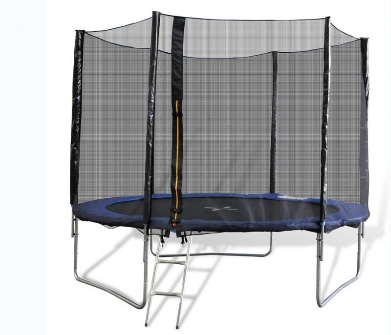 Trampolino elastico 244 cm completo di rete e scaletta Sicorage Ellyse