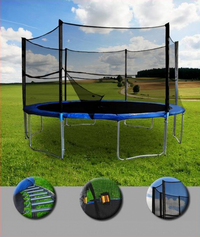 Trampolino elastico 244 cm completo di rete e scaletta Sicorage Ellyse