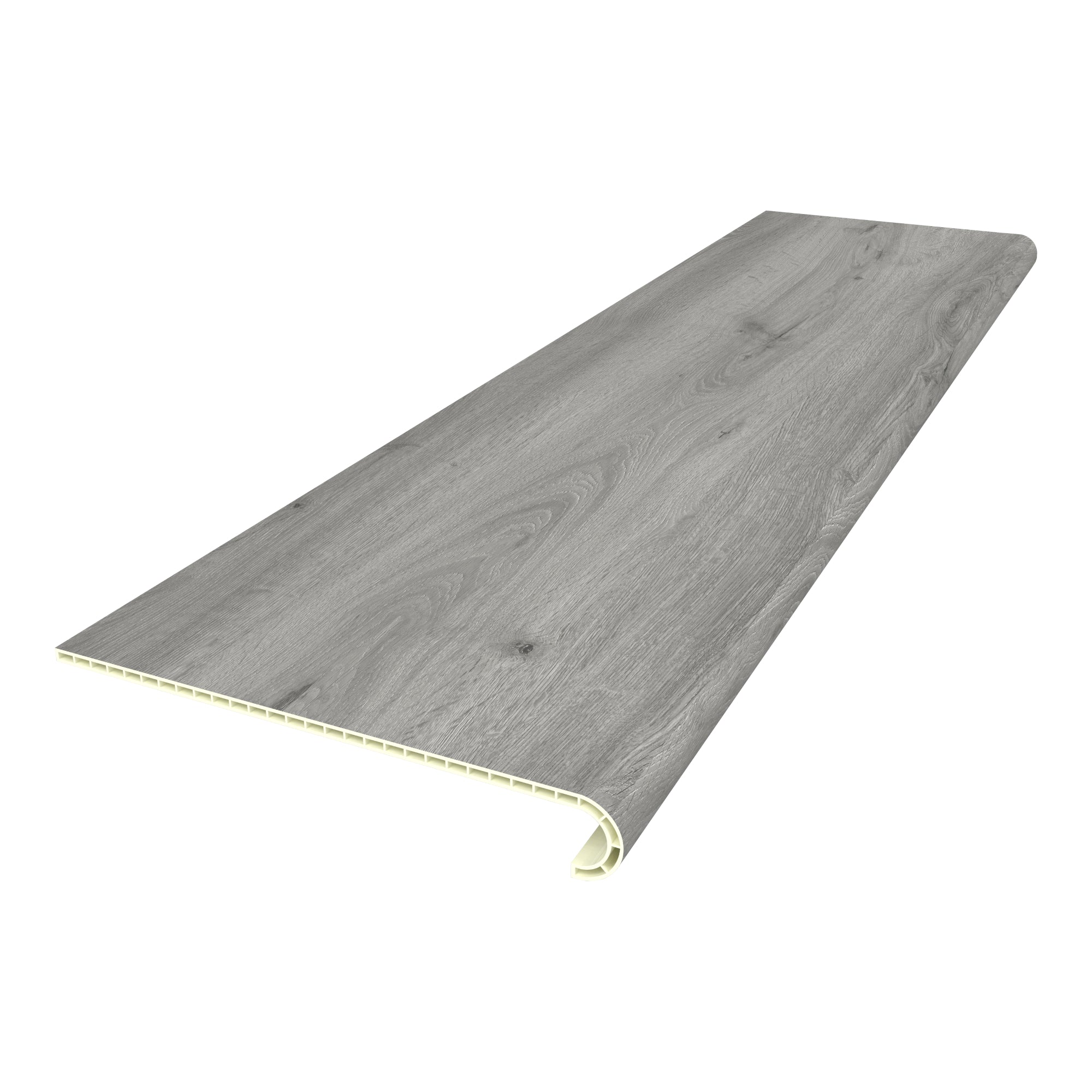 Set di 2 Profili Bunschoten Coprigradini Arrotondati in PVC 120 x 32 x 4,6 cm Effettto Rovere Grigio NEU.HOLZ