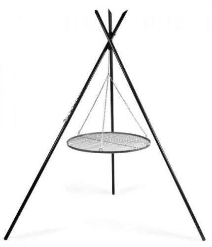 Barbecue Treppiede &ldquo;TIPI&rdquo; da 210 cm con Griglia in Acciaio Inox da 70 cm