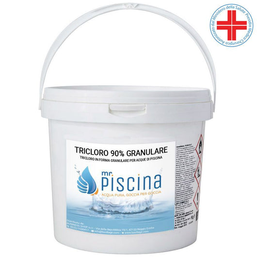 Tricloro 90% Granulare Confezione Da 10 Kg Per Piscina, Presidio Medico Chirurgico