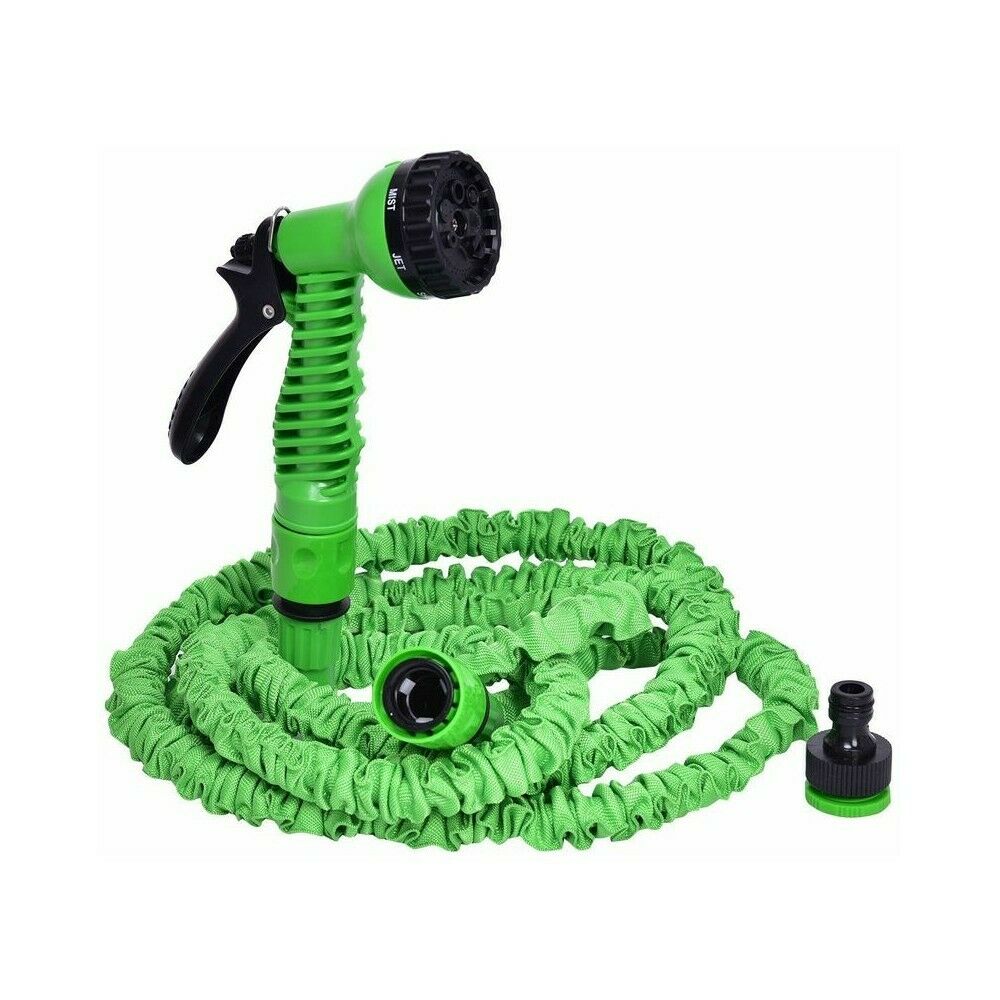 Tubo Acqua Irrigazione Estensibile Da Giardino Pompa Con Pistola 2.5m Fino 7.5m