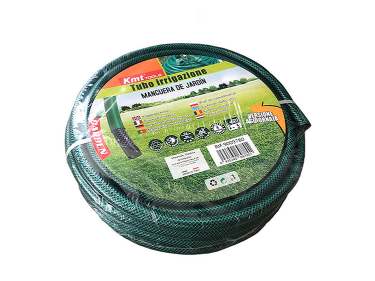 Tubo Irrigazione Retinato 3 Strati Nero Verde 3/4'' 19mm 20 Metri Tubo Flessibile da Giardino