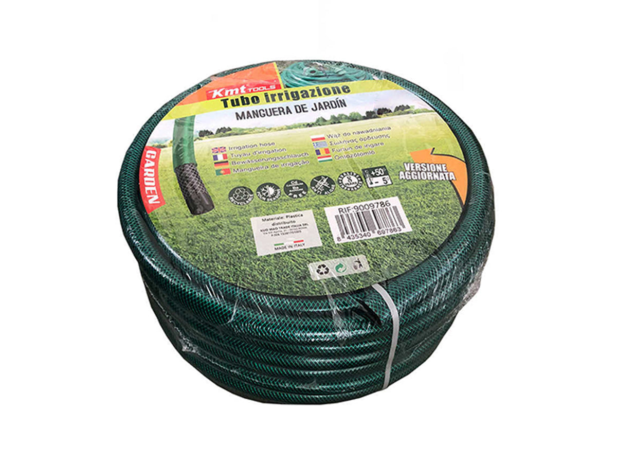 Tubo Irrigazione Retinato 3 Strati Nero Verde 3/4'' 19mm 25 Metri Tubo Flessibile da Giardino