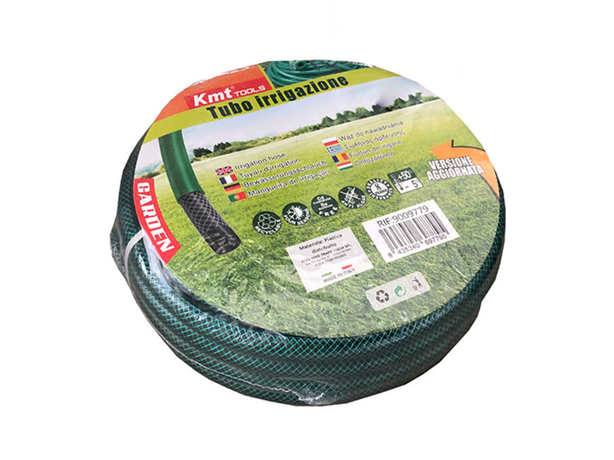 Tubo Irrigazione Retinato 3 Strati Nero Verde 5/8'' 15mm 15 Metri Tubo Flessibile da Giardino