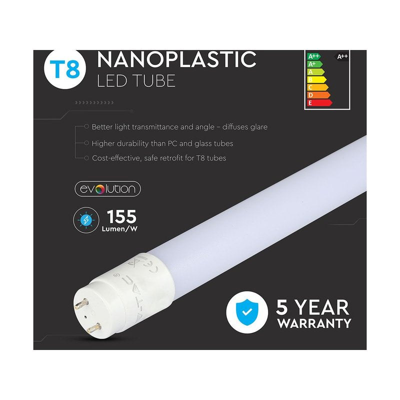 Tubo Led T8 G13 120cm 160lm/W 12W 1920lm Freddo 6400K Super Luminoso Massimo Risparmio Energetico SKU-216479